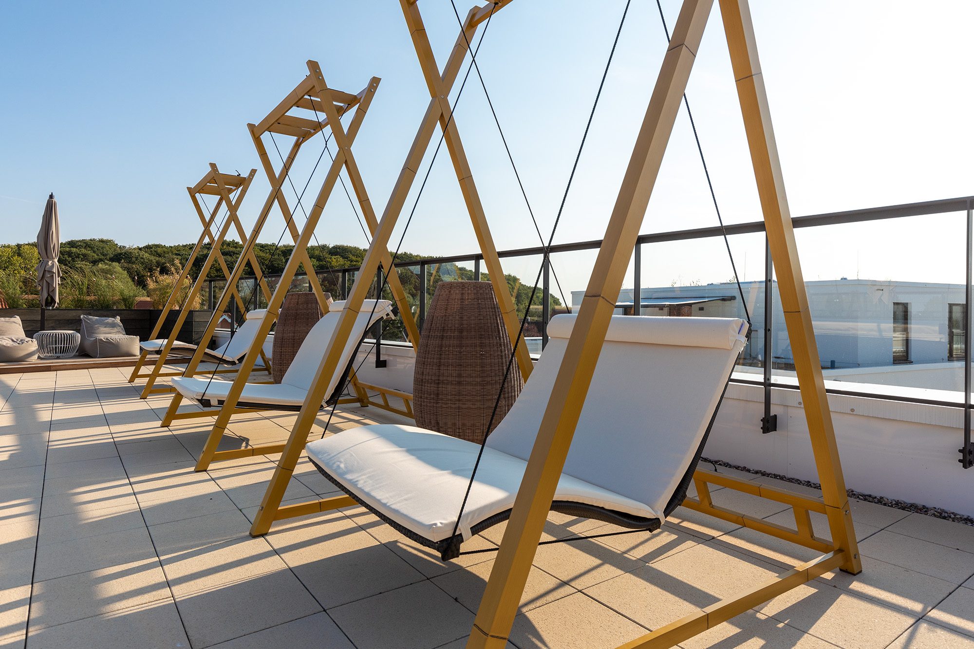 Dachterrasse des Upstalsboom Godewindpark Travemünde
